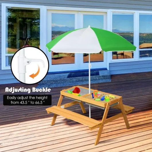 3 In 1 Convertible Picnic Table Set for Kids