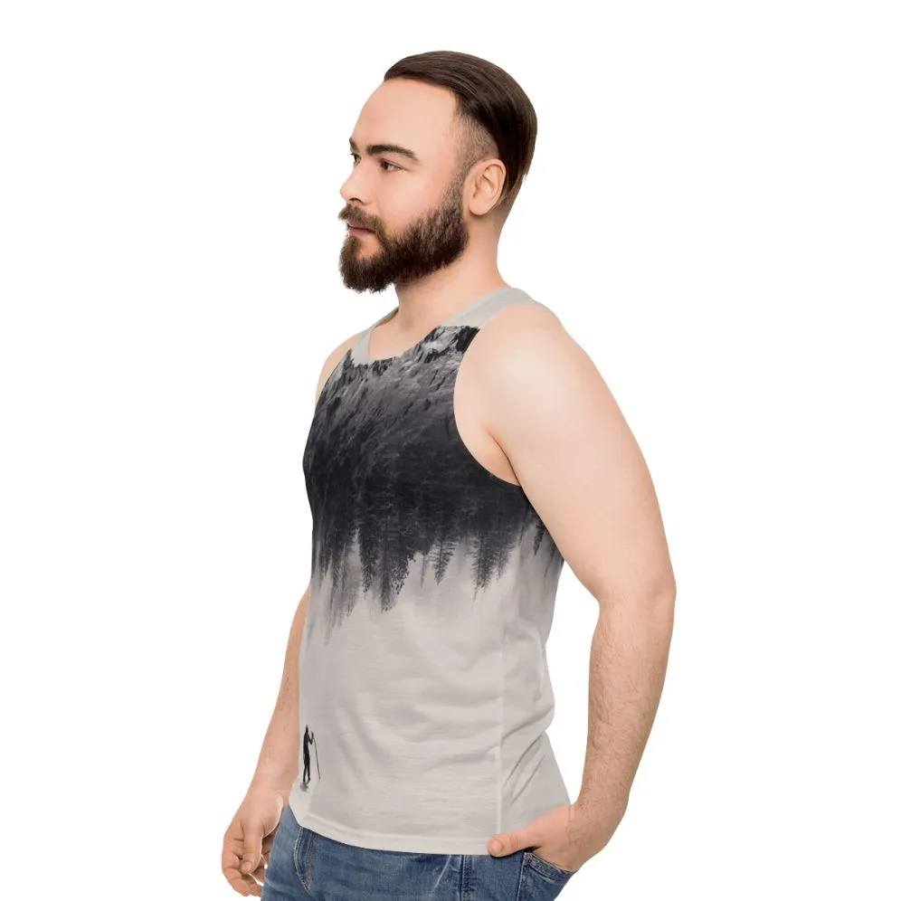 Adventurous Unisex Tank Top for Outdoor Exploration