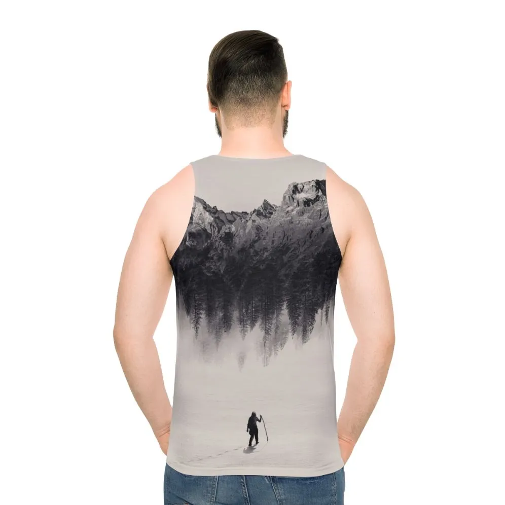 Adventurous Unisex Tank Top for Outdoor Exploration