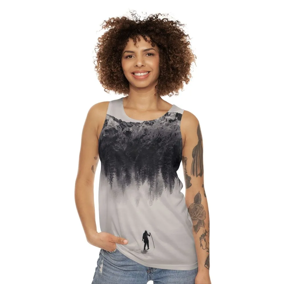 Adventurous Unisex Tank Top for Outdoor Exploration