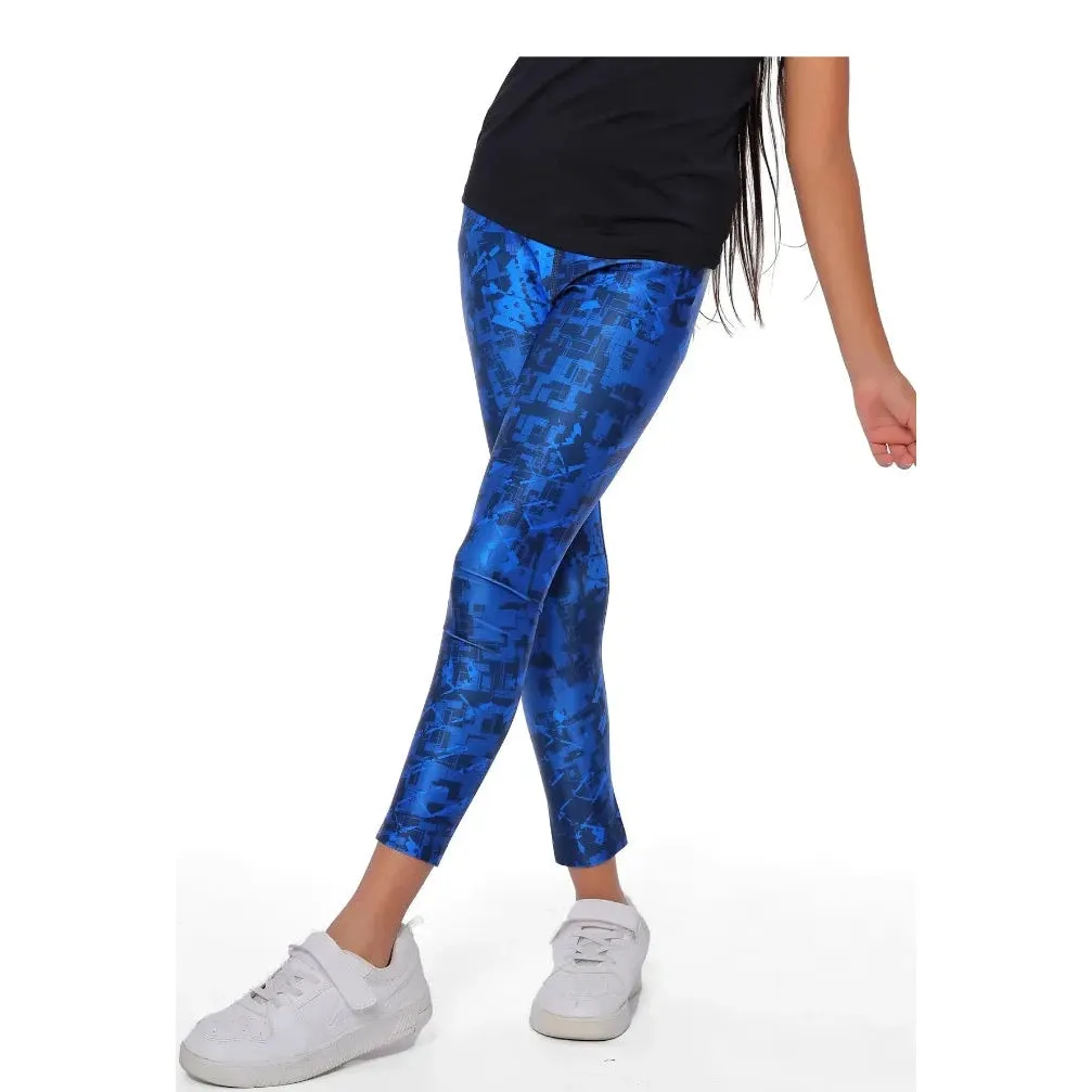 Anja Girls Blue Sports Leggings [WS]