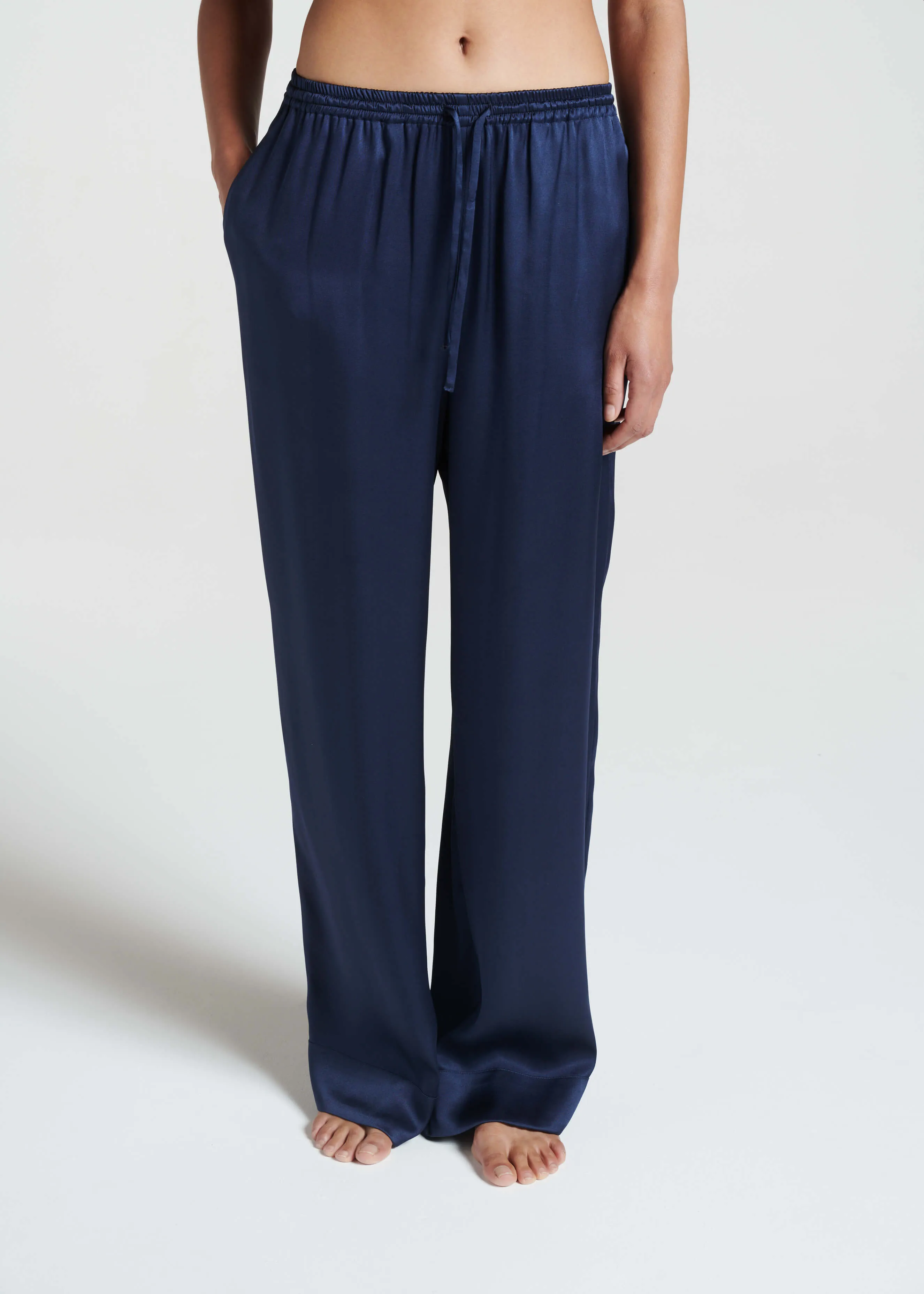 Aurelia Trouser Midnight Silk Satin