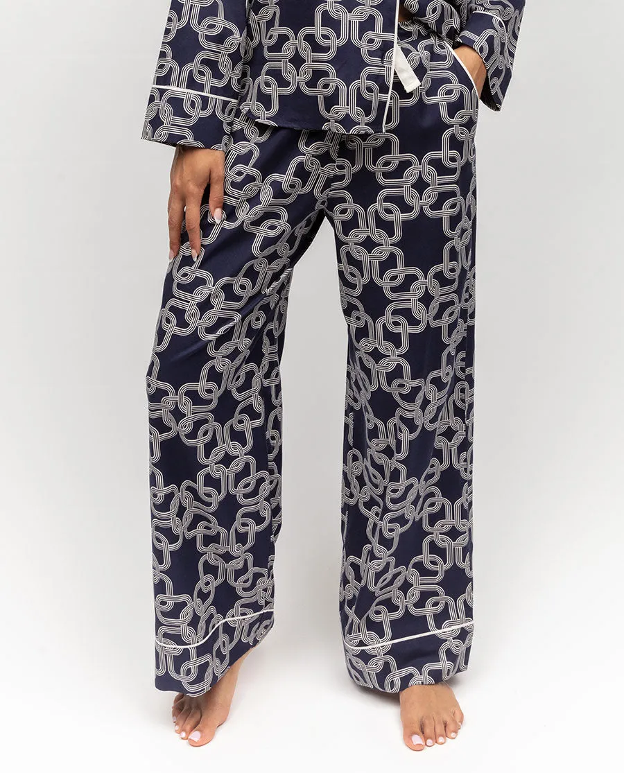 Avery Chain Print Wide Leg Pyjama Bottoms