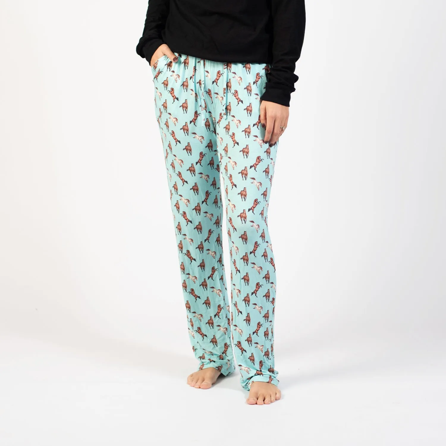 Blue Horse Bamboo Pajama Pants