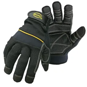 Boss 5202M Utility Gloves, M, Wing Thumb, Wrist Strap Cuff, PVC/Synthetic Leather :PR: QUANTITY: 1