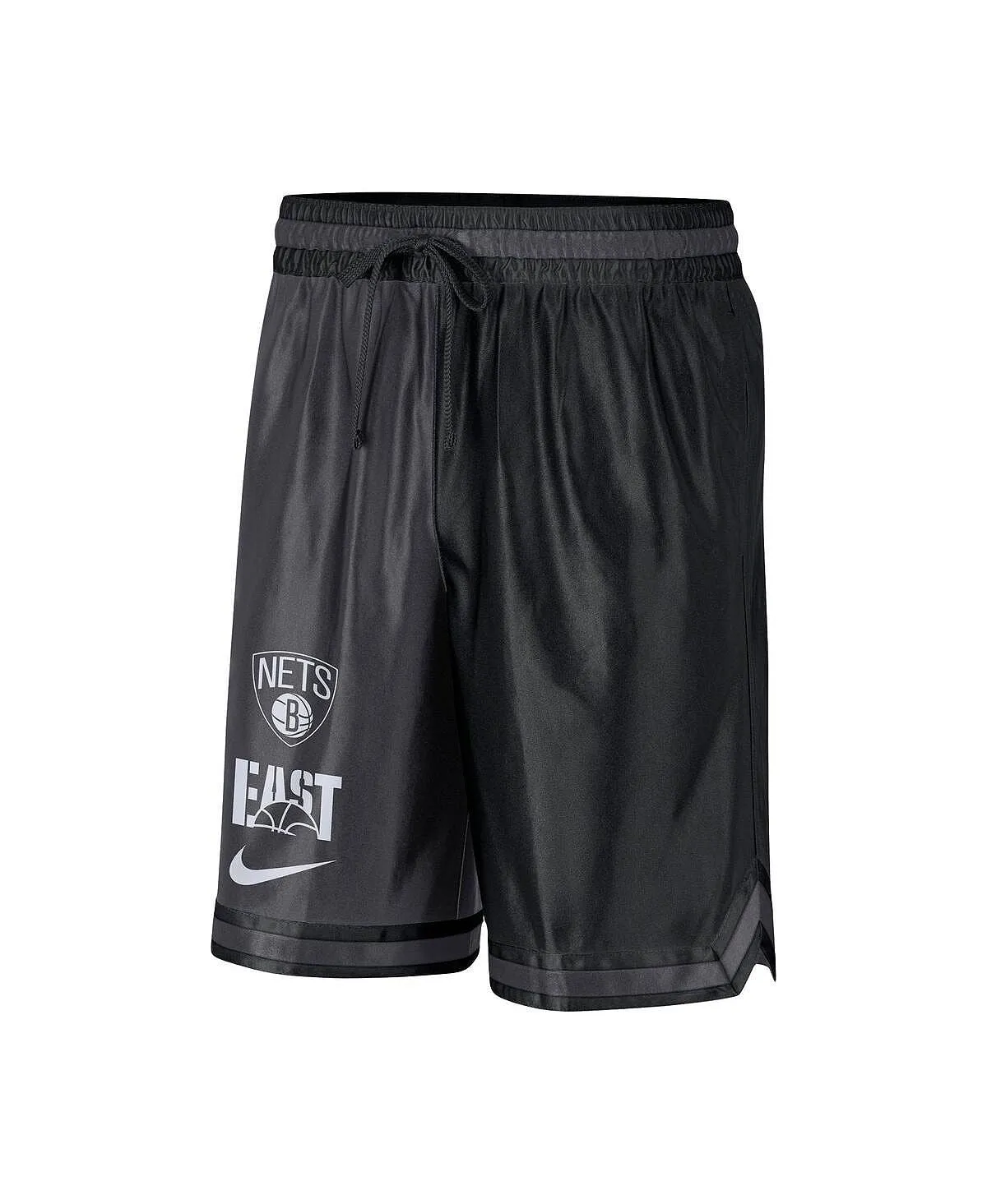 Brooklyn Nets Men's Courtside Versus Force Split DNA Sports Shorts Black Anthracite