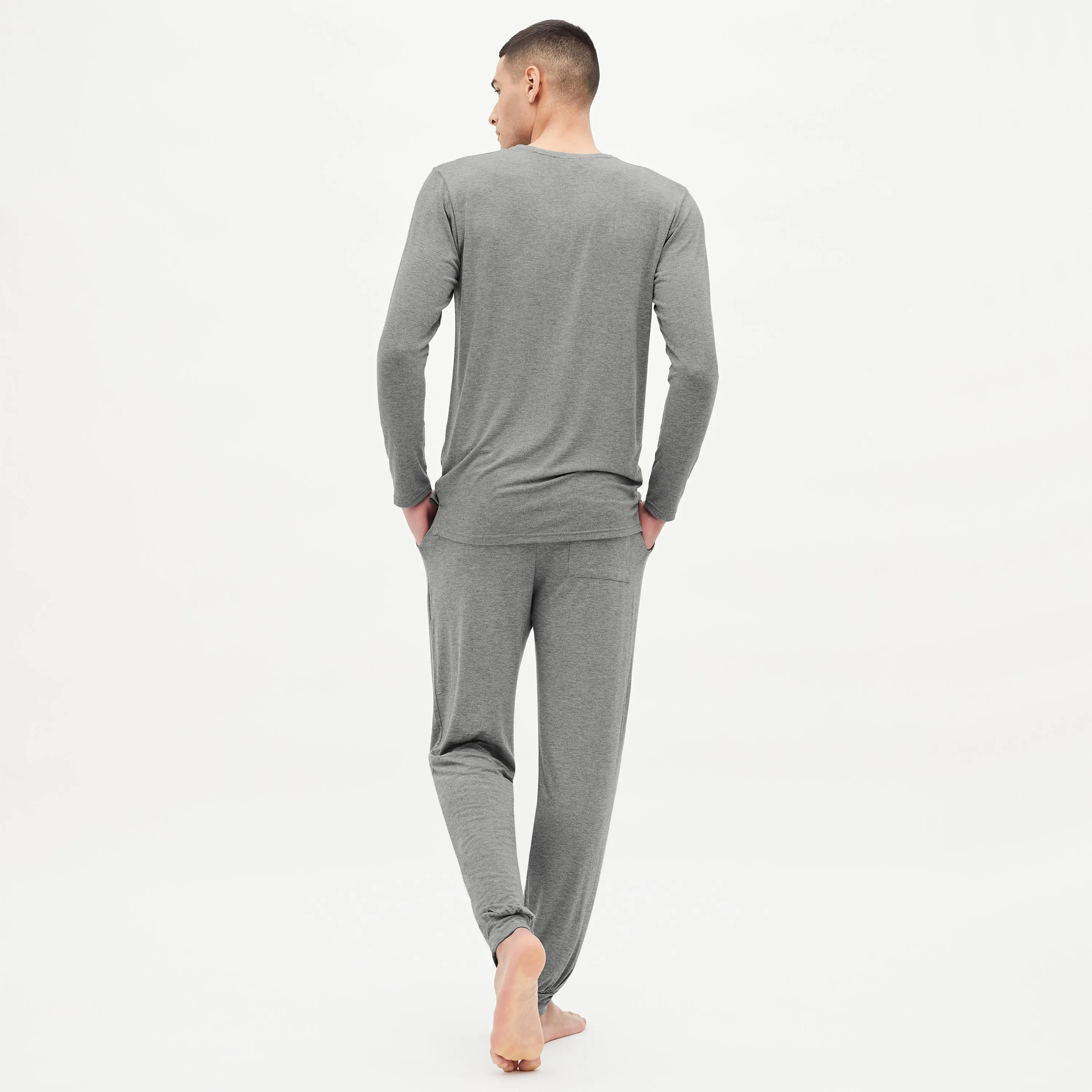 Classic Long Sleeve T-shirt/ Cuffed Trouser Pyjama