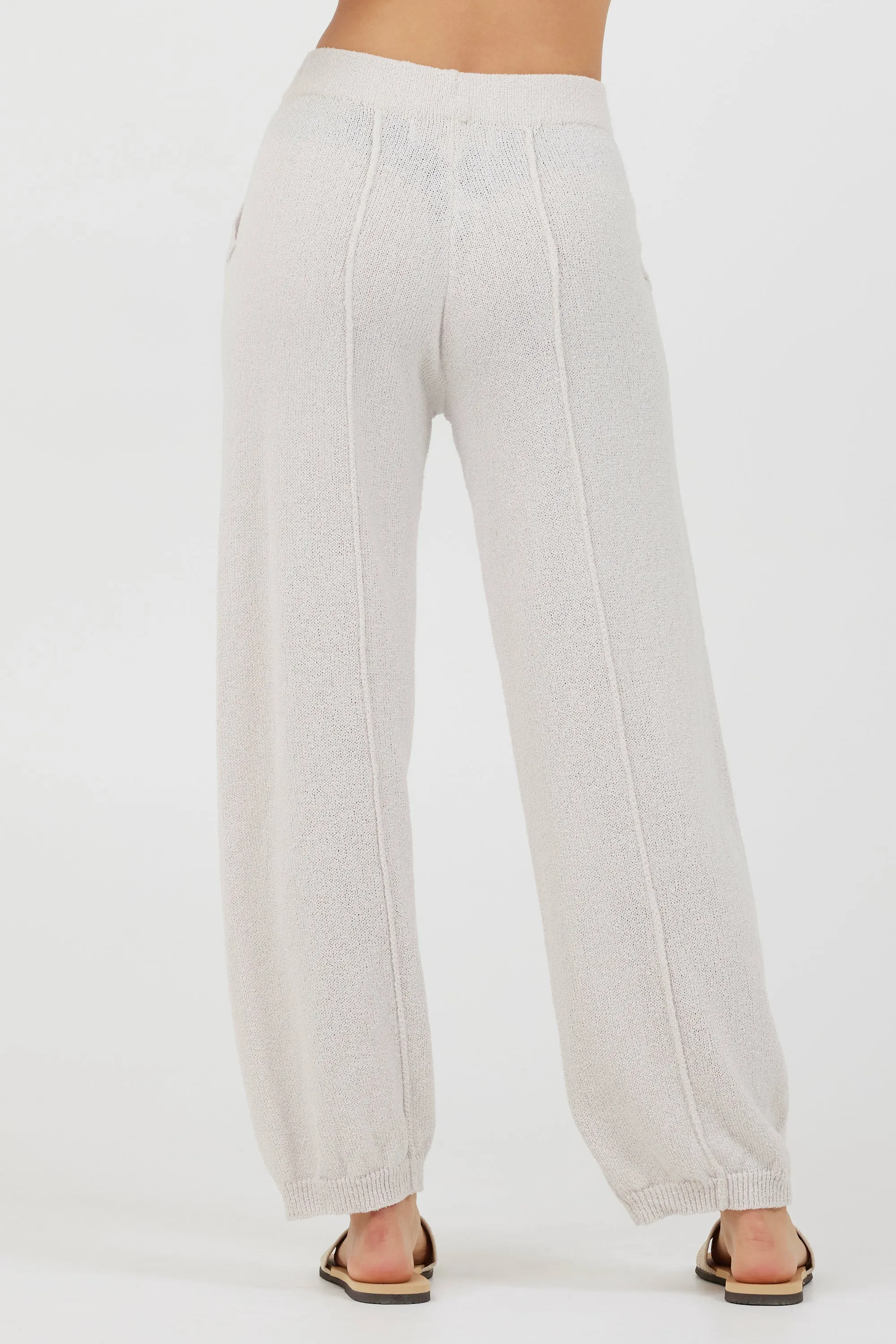 Coconut Relaxed Rib Knit Pants