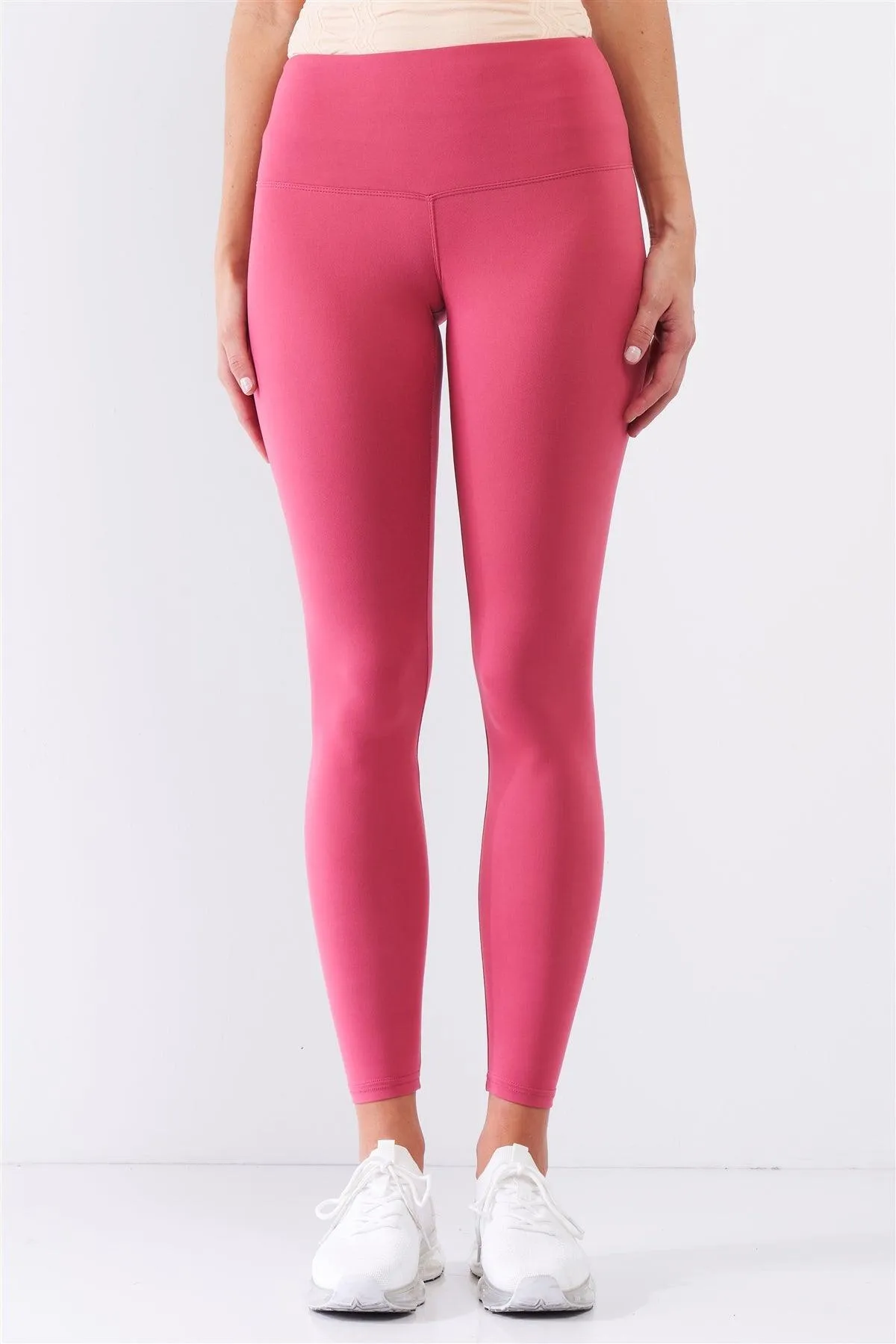 Coral Pink High-Rise Tight Fit Soft Yoga & Work Out Legging Pants /1-2-2-1