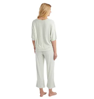 Dream Relaxed V-Neck w/ Capri Lounge Set - Sage