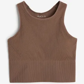 H&M DryMove Medium Support sports bra, brown