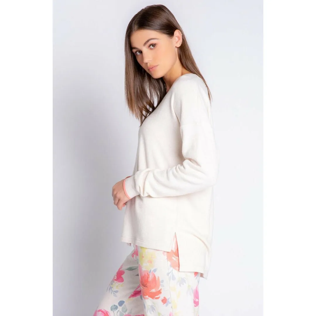 Happy Blooms V-Neck Long Sleeve