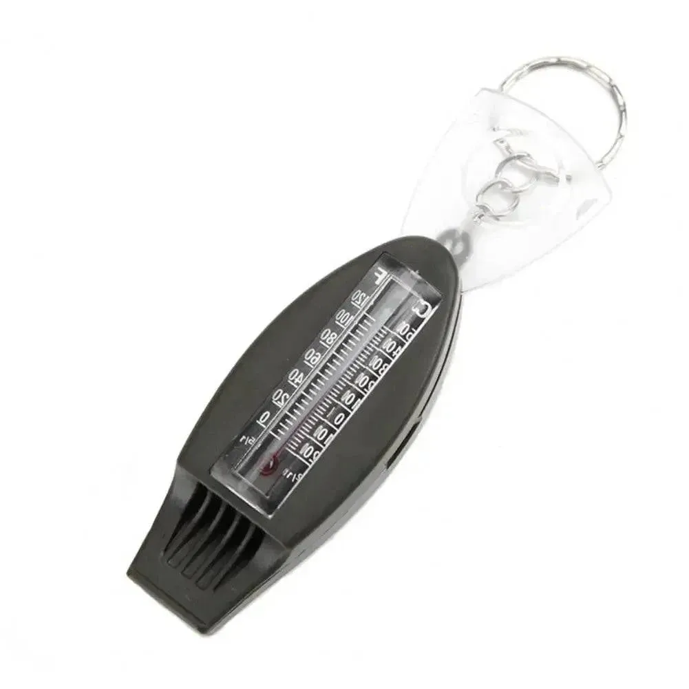 Hiking Whistle Keychain Design Thermometer Bite-resistant 4 in 1 Multifunction Hiking Whistle Safety Whistle Reminding