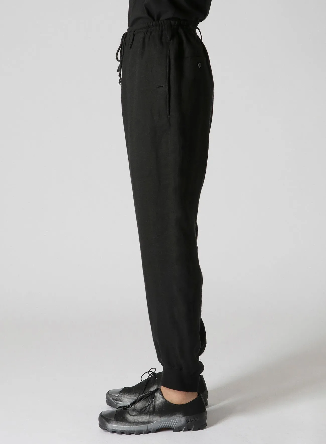 L VEIL LAWN R-RIBBED HEM PANTS