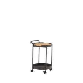 Leto Outdoor Small Round Drinks Trolley