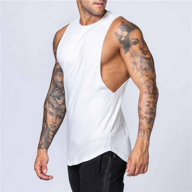 Mens Muscle Fit Sleeveless Sportswear Tank Top