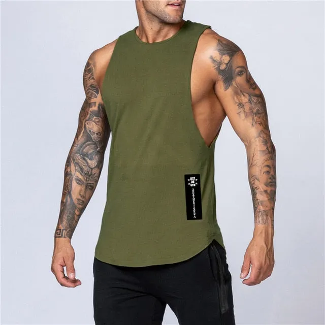 Mens Muscle Fit Sleeveless Sportswear Tank Top