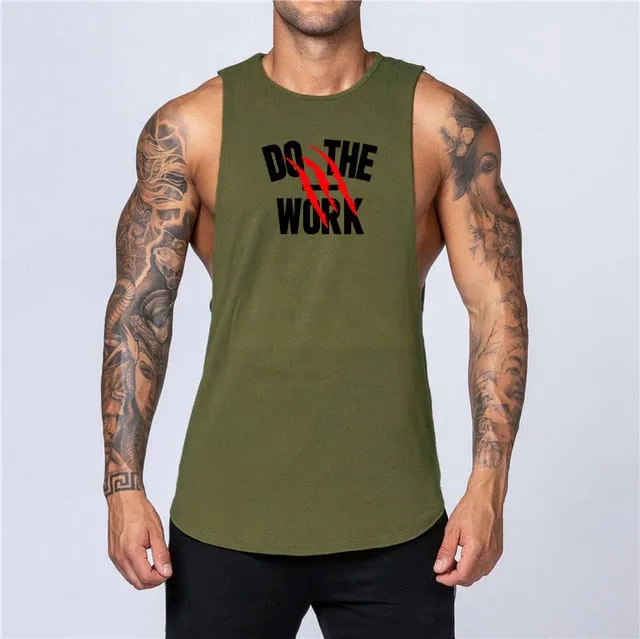 Mens Muscle Fit Sleeveless Sportswear Tank Top