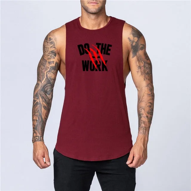 Mens Muscle Fit Sleeveless Sportswear Tank Top