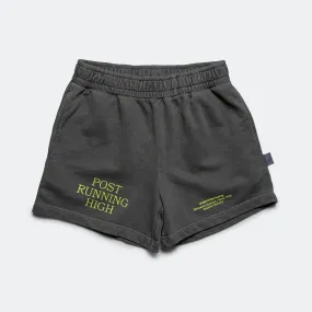 Mens Relax 'Post Running High' Shorts - Black Garment Dye