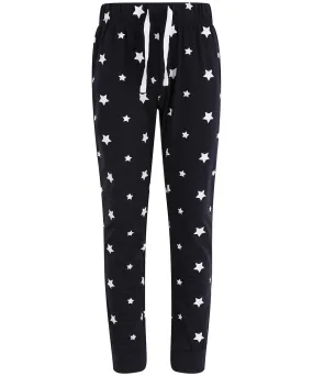 Navy/White Stars - Kids cuffed lounge pants