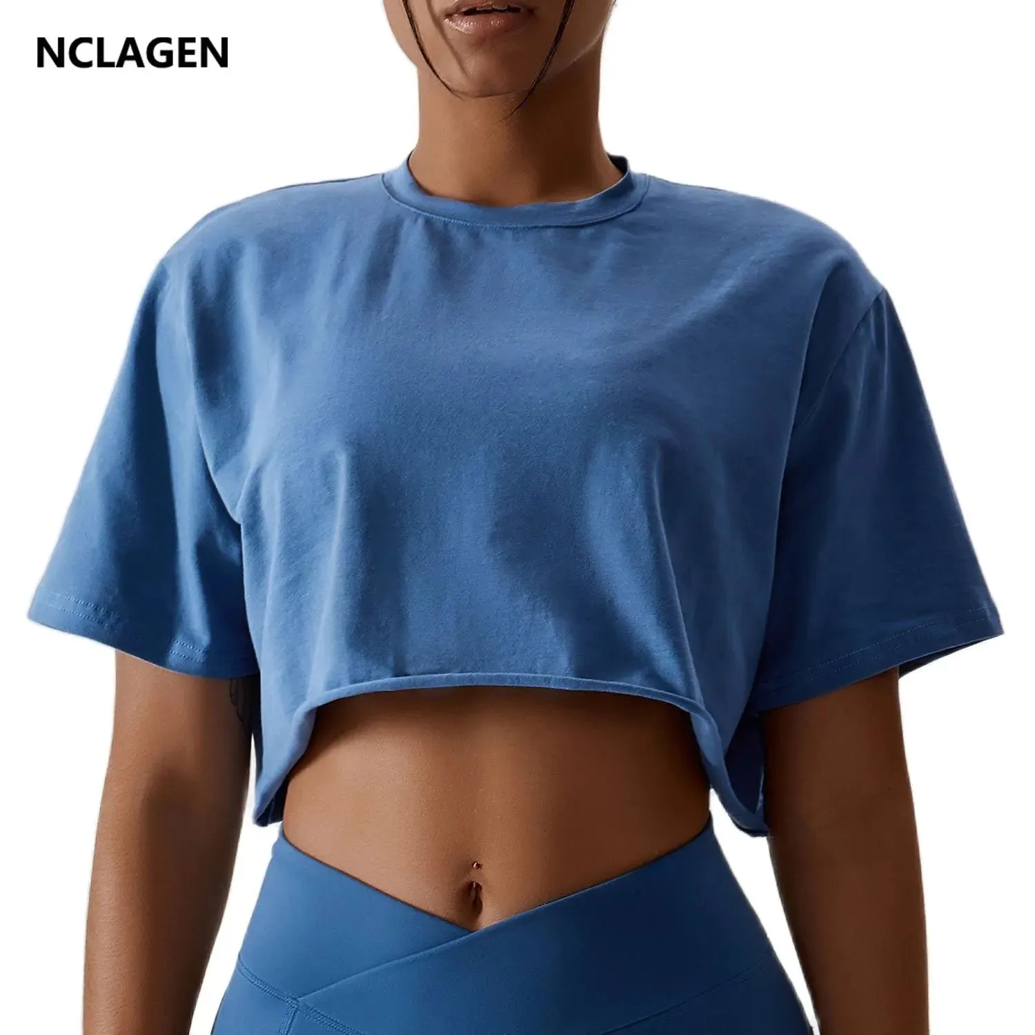 NCLAGEN Short Sleeve Crop Top