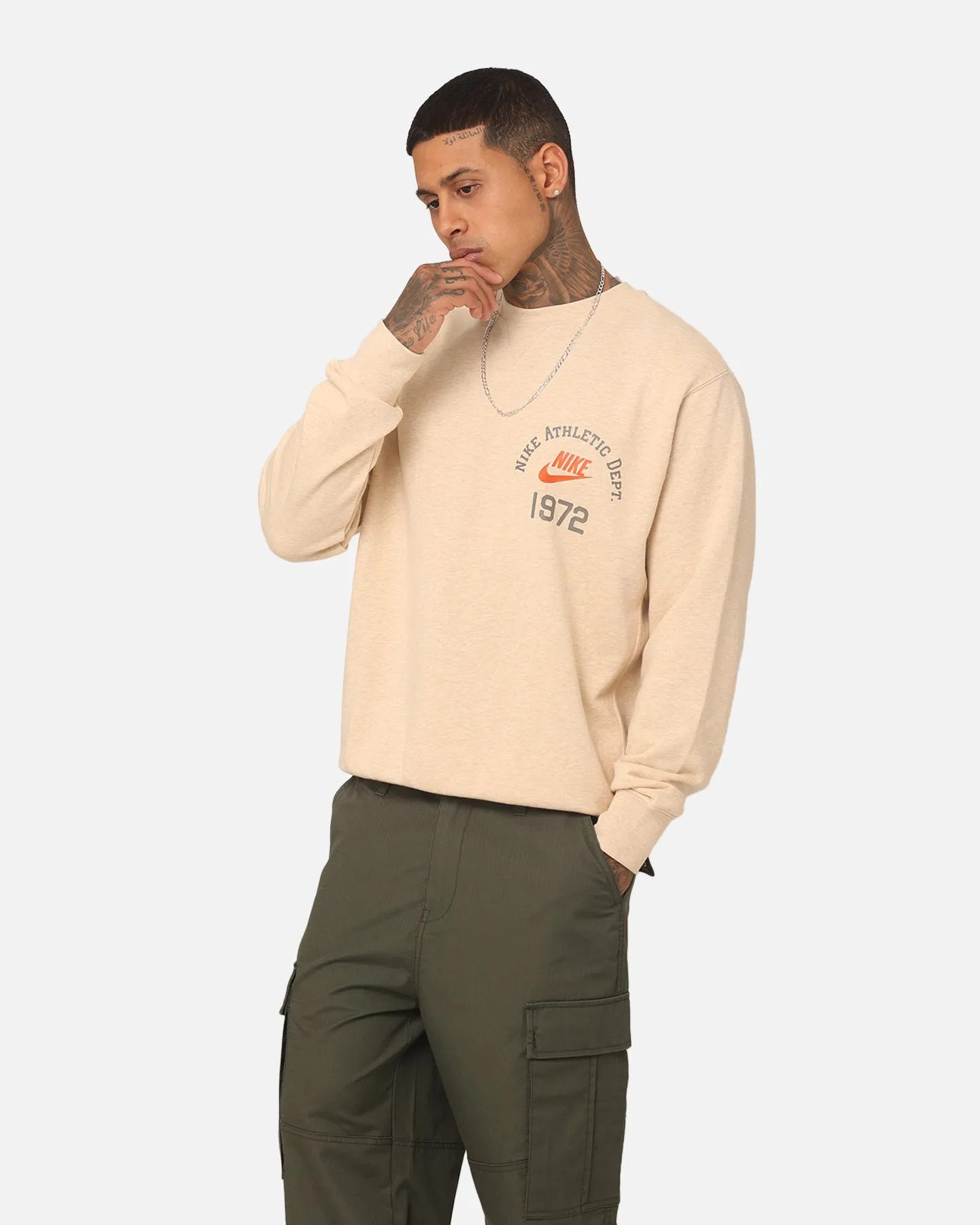 Nike Sportswear Club Fleece Crewneck Sesame