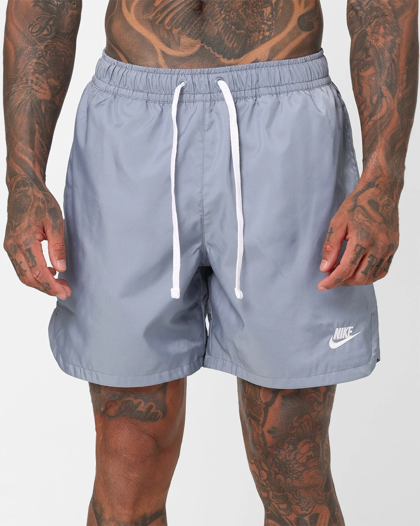 Nike Sportswear Sports Essentials Club Woven Lined Flow Shorts Ashen Slate/White