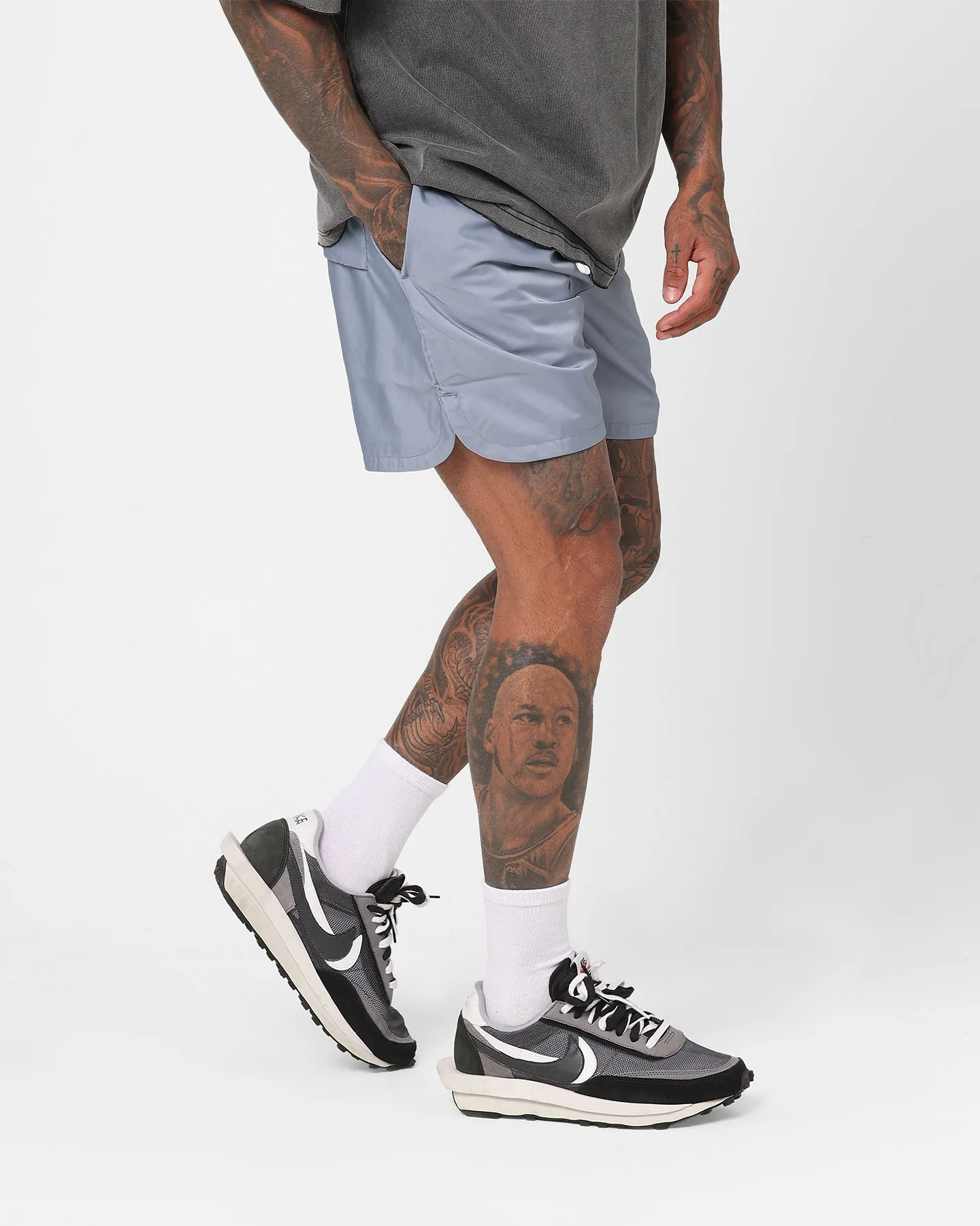 Nike Sportswear Sports Essentials Club Woven Lined Flow Shorts Ashen Slate/White