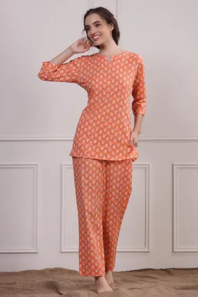 Orange Candy Loungewear Top Set