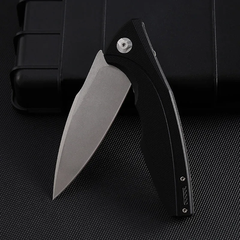 Outdoor Foldable G10 Handle Tactical Men Self Defense Utility Pocket D2 Steel Camping Hunting Survival Knife