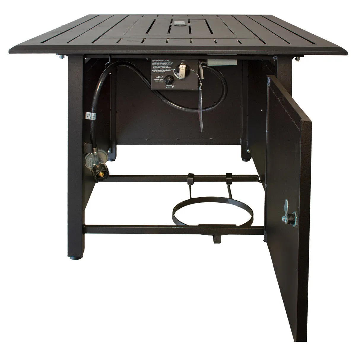 Outdoor Heater - Paramount Gale Aluminum Rectangular Fire Table, FP-341-BZ