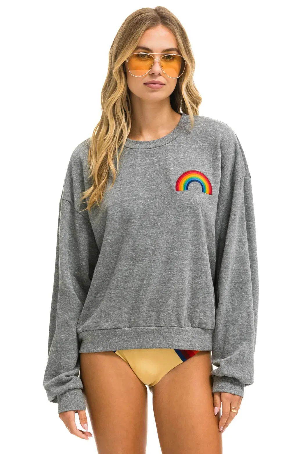 Rainbow Embroidery Relaxed Sweatshirt