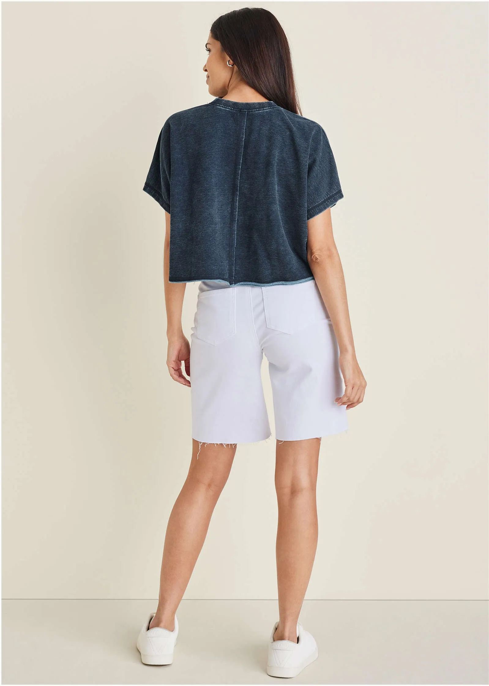 Relaxed Boxy Tee - Blue Indigo Wash