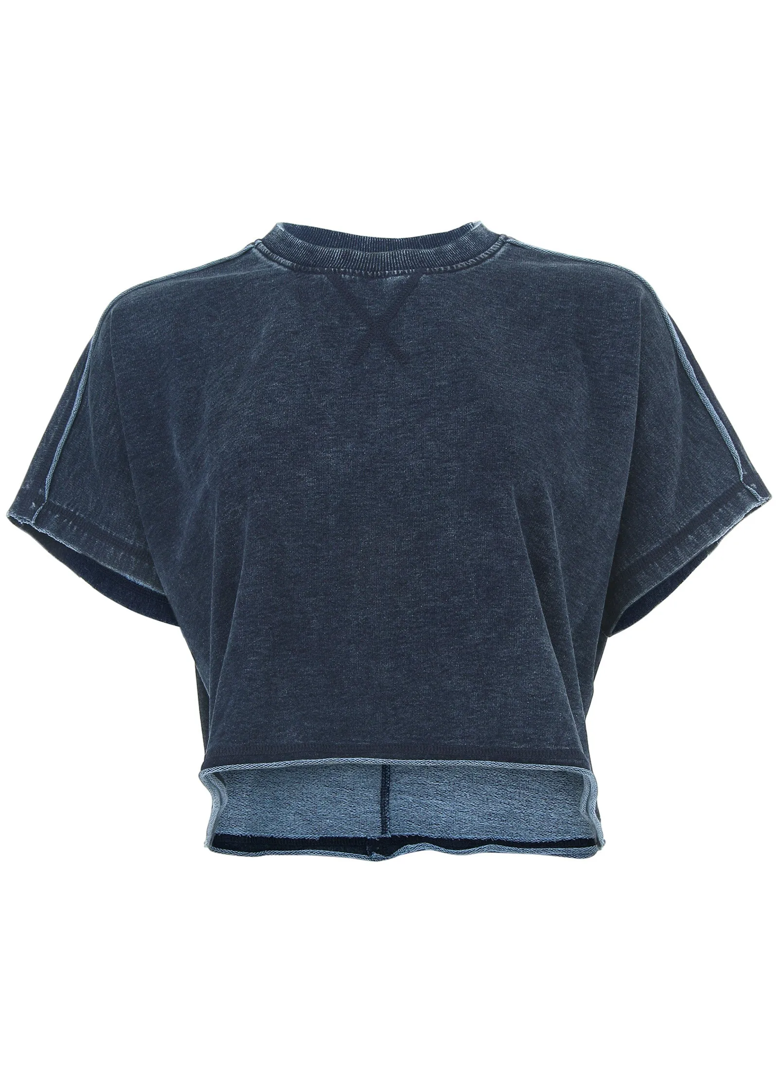 Relaxed Boxy Tee - Blue Indigo Wash