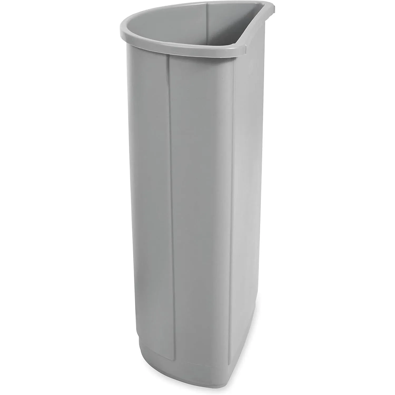 Rubbermaid Untouchable 21 Gallon Half Round Trash Can, Grey