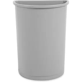 Rubbermaid Untouchable 21 Gallon Half Round Trash Can, Grey