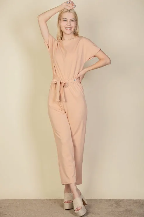 Tie Waist Relaxed Jumpsuit