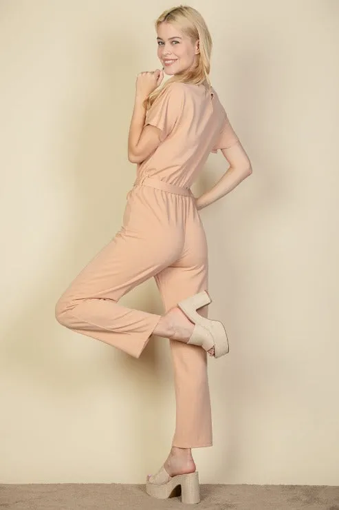 Tie Waist Relaxed Jumpsuit