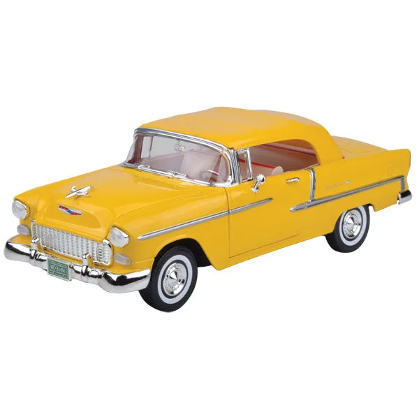 Timeless Legends - 1:18 Scale 1955 Chevy Bel Air (Convertible with Soft Top) [Yellow]