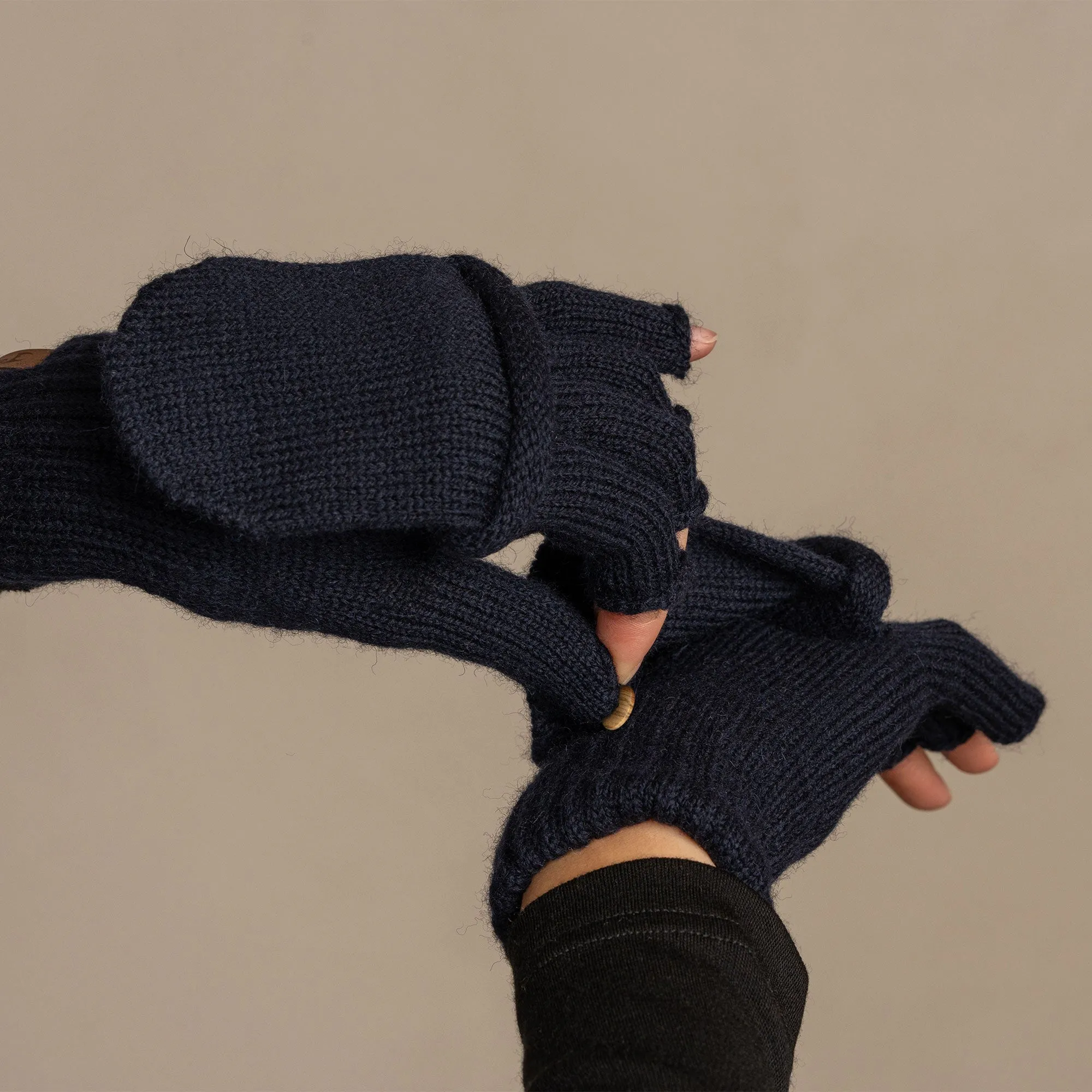 Women's Knit Convertible Mittens Merino