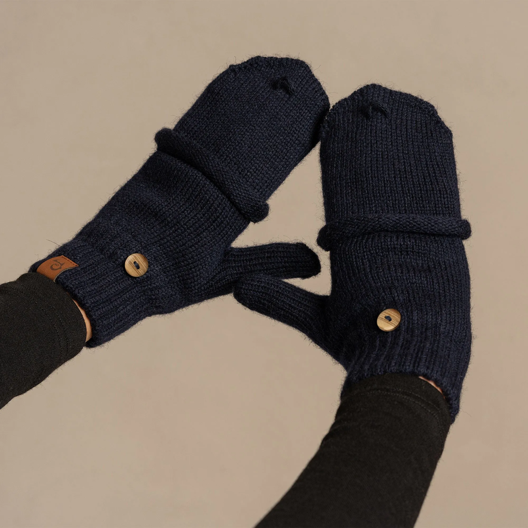 Women's Knit Convertible Mittens Merino