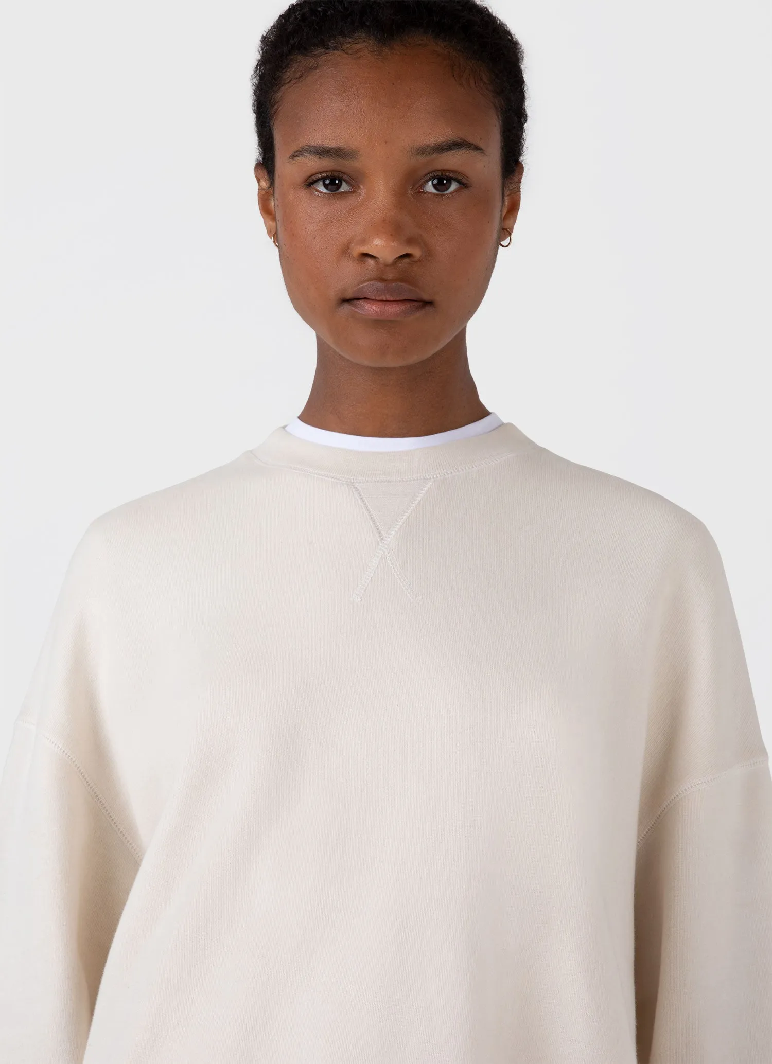 Women's Relaxed Loopback Sweatshirt in Undyed